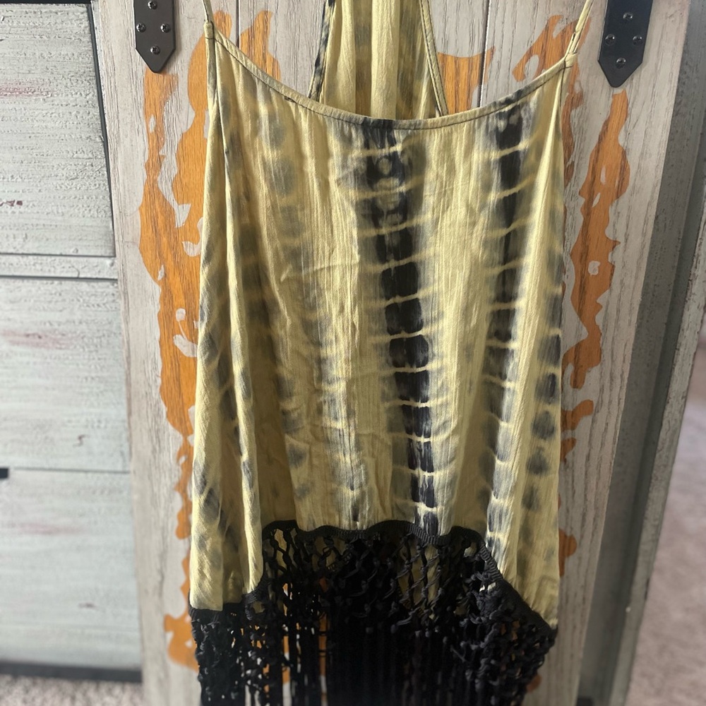 Tie-Dye Fringe Tank Top NEVER WORN